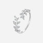 Zirconia Leaf Ring 925 Silver