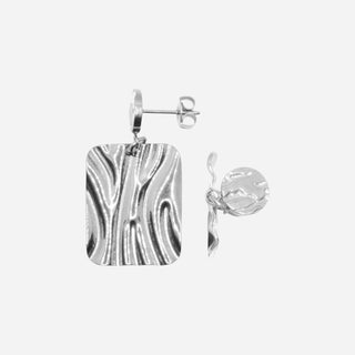 Square Texture Örhängen