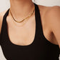 Flat Snake Layer Choker Smyckesset 18K Guldpläterad