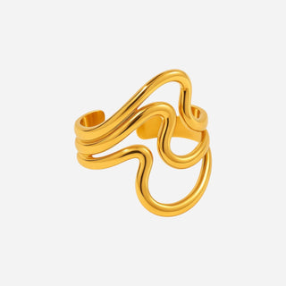 Triple Wave Ring 18K Guldpläterat