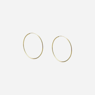 Classic Slim Hoops 925 Silver 18K Guldpläterat
