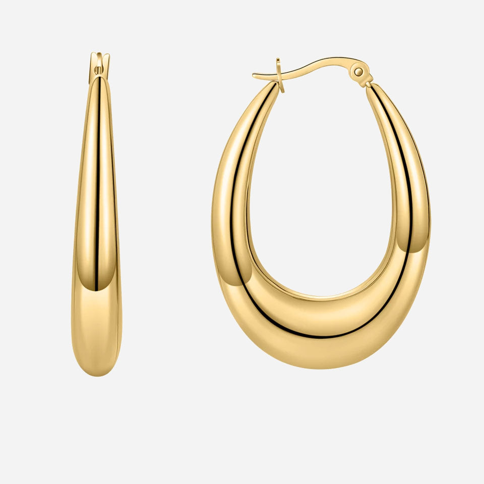 Classic Teardrop Hoops 18K Guldpläterad