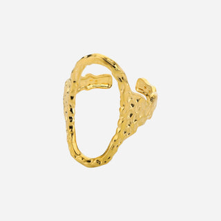 Bankett Gate Ring 18K Guldpläterat