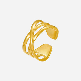 Crossover Ring 18K Guldpläterat