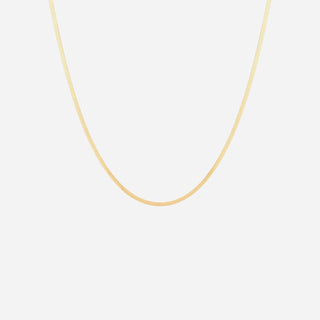 Flat Snake Halsband 18K Guldpläterat 2mm