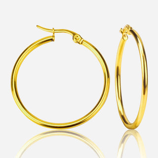 Klassisk Thin Hoops 18K Guldpläterat