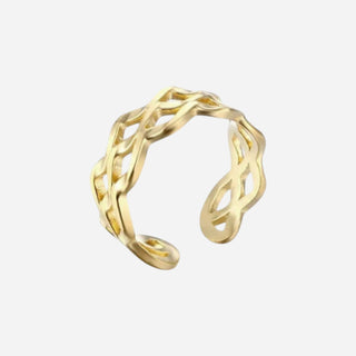 Triangle Curb Ring 18K Guldpläterat