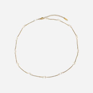 Panzer Sötvattenspärla Halsband 18K Guldpläterat