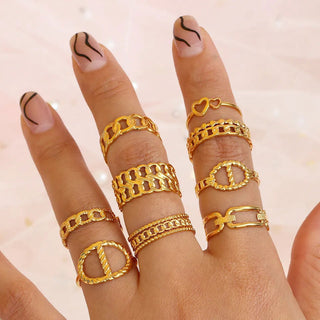 Double Love Ring 18K Guldpläterat