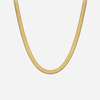 Flat Snake Choker 18K Guldpläterad 5mm
