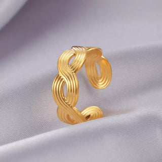 Braided Texture Ring 18K Guldpläterat