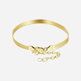 Snake Armband 925 Silver 18K Guldpläterat 5mm