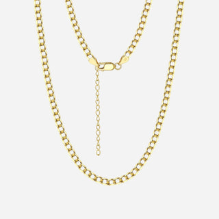 Panzer Flat Halsband 925 Silver 18K Guldpläterat 3mm