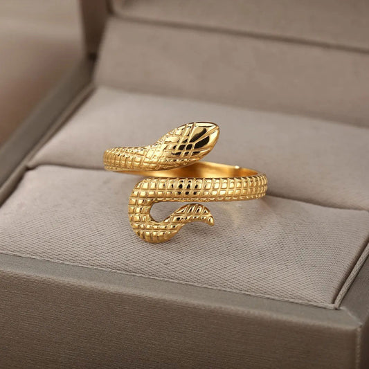 Classic Snake Ring 18K Guldpläterad