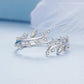 Zirconia Leaf Ring 925 Silver