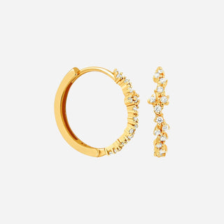 Glittrande Mini Zirconia Hoops 18K Guldpläterat