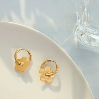 Daisy Hoops 18K Guldpläterat