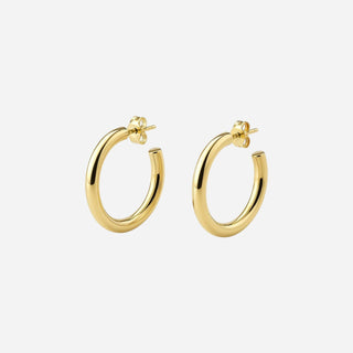 Hollow Hoops 18K Guldpläterat