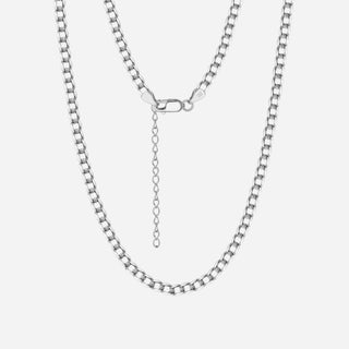 Panzer Flat Halsband 925 Silver 3mm