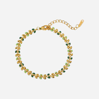 Olive Leaves Armband 18K Guldpläterat 5mm