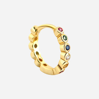 Mini Zirconia Örhängen 925 Silver 18K Guldpläterat