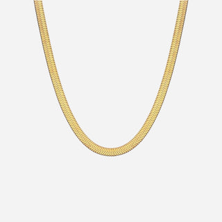 Flat Snake Choker 18K Guldpläterat 4mm