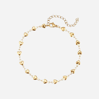 Love Chain Ankelkedja 18K Guldpläterat 5mm