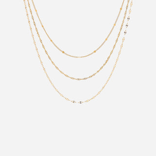 Layer Halsband Smyckesset 18K Guldpläterat