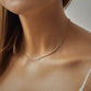 Box Chain Halsband 925 Silver 18K Guldpläterad 1.5mm