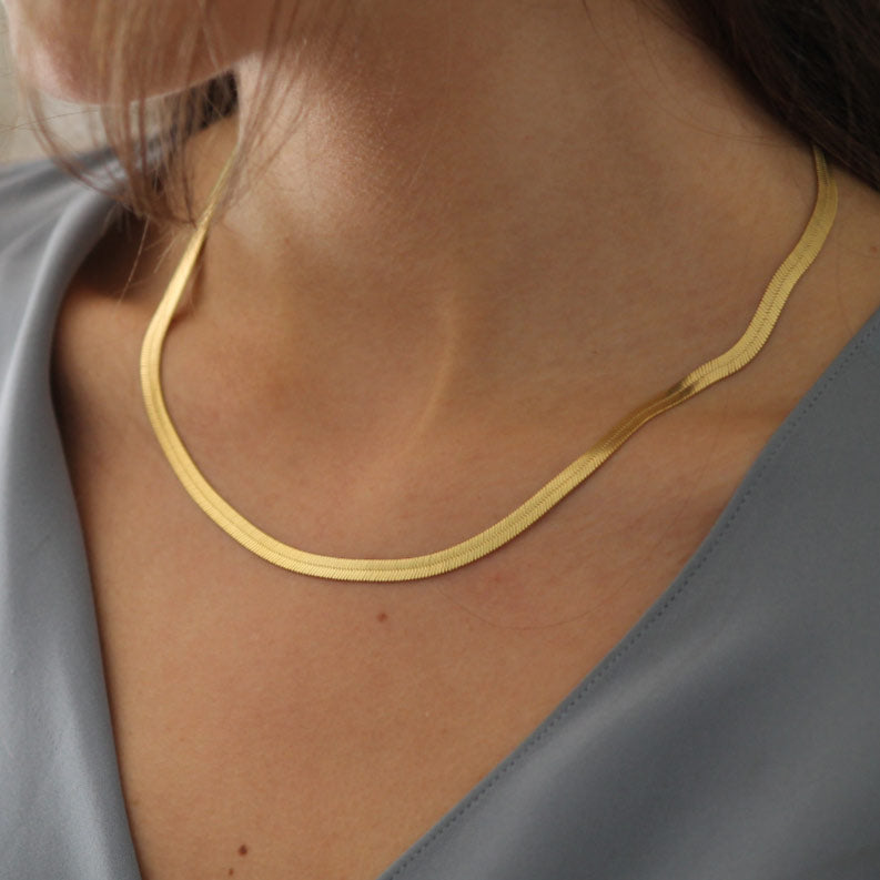 Snake Choker + Armband Smyckesset 18K Guldpläterad