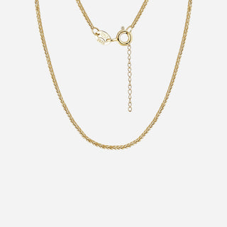 Square Halsband 925 Silver 18K Guldpläterat 2mm