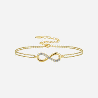 Zirconia Infinity Armband 925 Silver 18K Guldpläterat