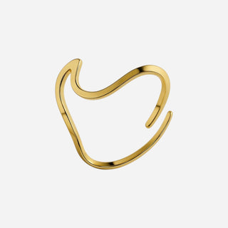 Wavy Ring 18K Guldpläterat