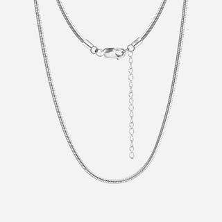 Round Snake Halsband 925 Silver 2mm