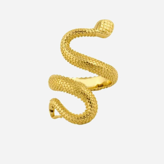 Snake Ring 925 Silver 18K Guldpläterad