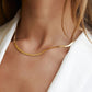 Flat Snake Choker 18K Guldpläterad 3mm