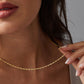 Twisted Chain Halsband 925 Silver 18K Guldpläterad 2mm