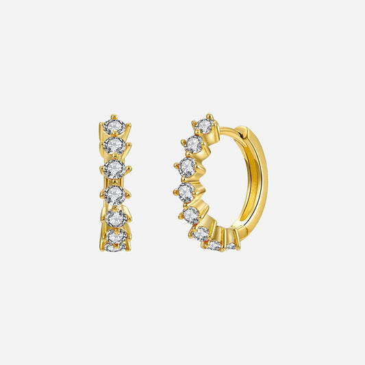 Mini Zirconia Chic Hoops 18K Guldpläterad