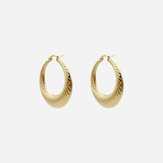 Twisted Dome Hoops 18K Guldpläterat