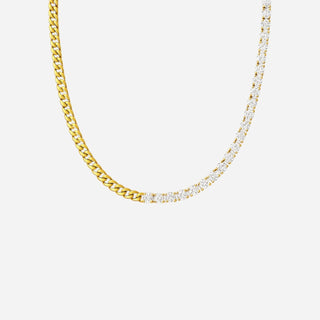 Panzer Tennis Halsband 18K Guldpläterat 3mm