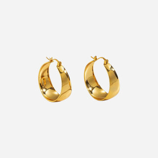 Classic Gold Hoops 18K Guldpläterat