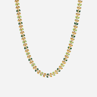 Olive Leaves Halsband 18K Guldpläterat 5mm