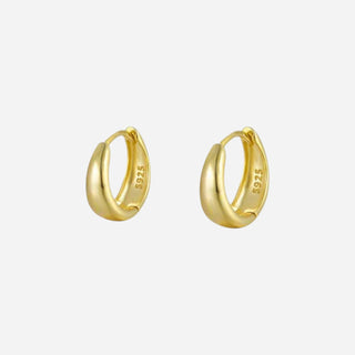 Small Minimalist Hoops 925 Silver 18K Guldpläterat
