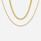 Snake Choker + Rope Smyckesset 18K Guldpläterad 2mm