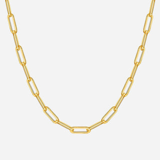 Paperclip Choker 18K Guldpläterad 4mm