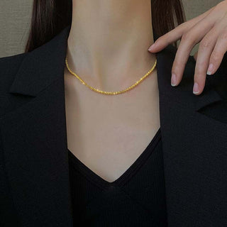 Beach Halsband 925 Silver 18K Guldpläterad 2mm