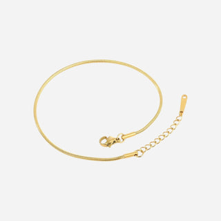 Round Snake Armband 18K Guldpläterat 1.5mm