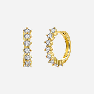 Mini Zirconia Chic Hoops 18K Guldpläterat