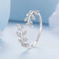 Zirconia Leaf Ring 925 Silver