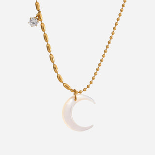 Callisto Moon Shell Halsband 18K Guldpläterat